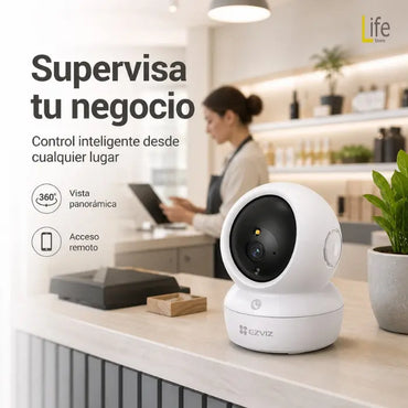 Cámara de seguridad 5MP wifi con movimiento 360° EZVIZ hasta 512GB interiores