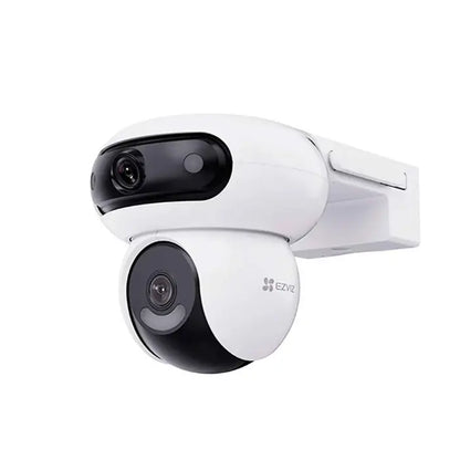 Cámara de seguridad 8MP wifi doble lente gran angular 108° y con movimiento 360° EZVIZ hasta 512GB exteriores sirena y estrobo