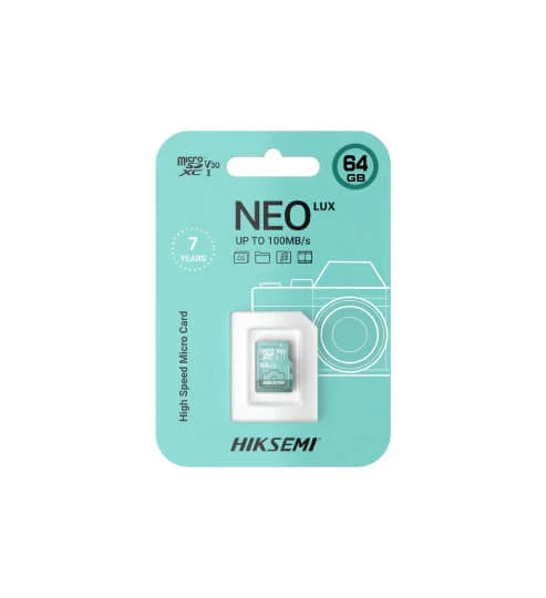 Memoria micro SD 64GB Hikvision Neo Lux