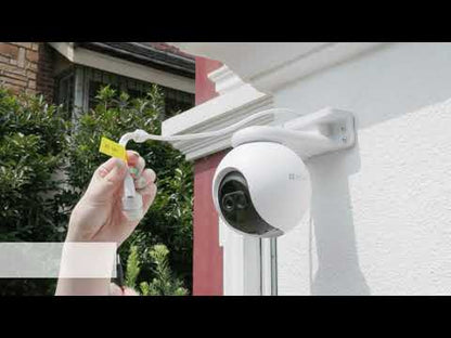 Cámara de seguridad 8MP 4k wifi doble lente con movimiento 360° EZVIZ hasta 512GB 4K exteriores sirena y estrobo